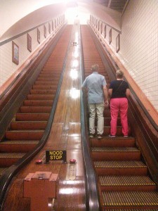 A long old escalator